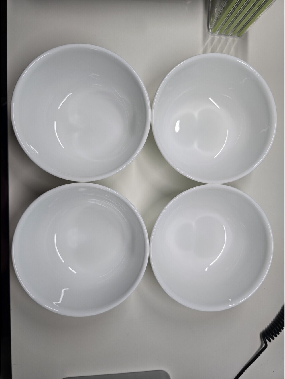 Corelle Winter Frost White Deep Bowls 6.25" Soup Cereal Set of 4